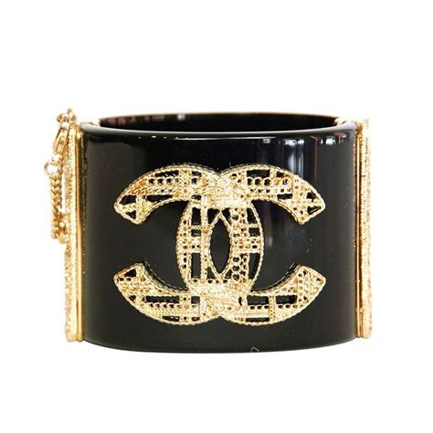 chanel resin cuff|vintage chanel cuff bracelet.